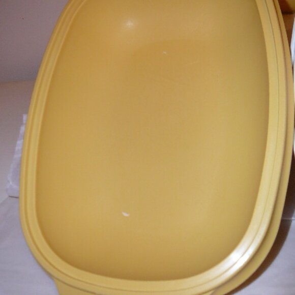 Vintage Tupperware Harvest Gold White Microwave Rice Vegetable Steamer 3 Pc Set - Picture 6 of 6